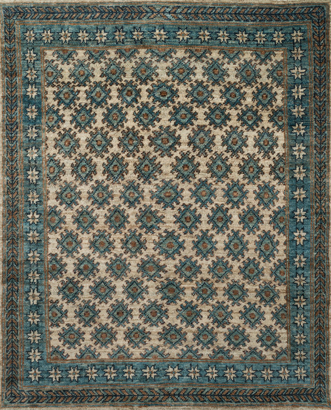 Nomad Beige/Ocean Area Rug & Reviews Joss & Main